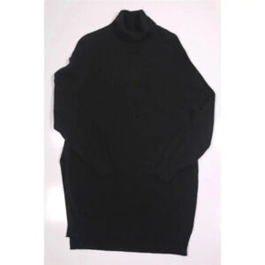 Saks Fifth Avenue Black 100% Cashmere Poncho Turtleneck Sweater~ Ladies Medium